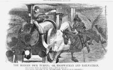 The Modern Dick Turpin; Or, Highwayman and Railwayman 1868. Artist: John Tenniel