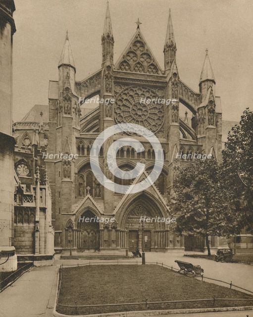 'The Modern North Front and the Main Entrance to the Abbey', c1935. Creator: Unknown.