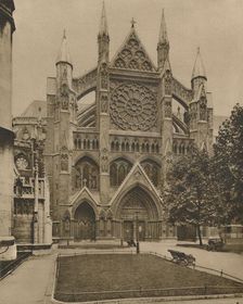 The Modern North Front and the Main Entrance to the Abbey c1935. Creator: Unknown