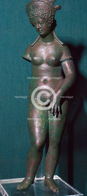 The modest Venus, a Roman bronze statuette, 1st century. Artist: Unknown