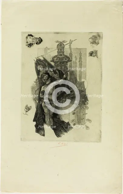 The Modesty of Sodom, 1888. Creator: Félicien Rops.