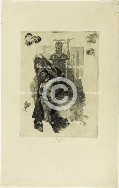 The Modesty of Sodom, 1888. Creator: Félicien Rops.