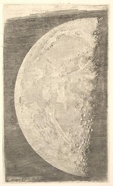 The Moon in its Final Quarter, 1635. Creator: Claude Mellan
