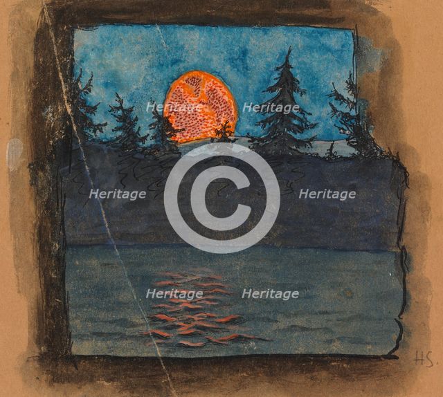 The Moon is Rising, c1900. Creator: Hugo Simberg.
