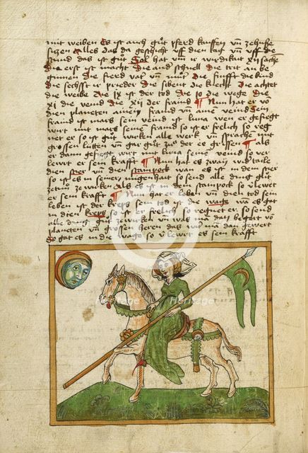 The Moon Represented as a Woman on Horseback, shortly after 1464. Creator: Unknown.