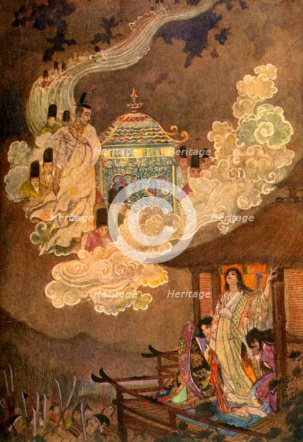 'The Moonfolk demand the Lady Kaguya', 1912. Creator: Evelyn Paul.