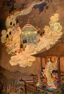 The Moonfolk demand the Lady Kaguya 1912. Creator: Evelyn Paul