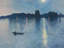 The Moonlit Lake, 1888. Creator: Delville, Jean (1867-1953)
