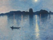 The Moonlit Lake, 1888. Creator: Delville, Jean (1867-1953)