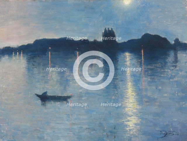 The Moonlit Lake, 1888. Creator: Delville, Jean (1867-1953).