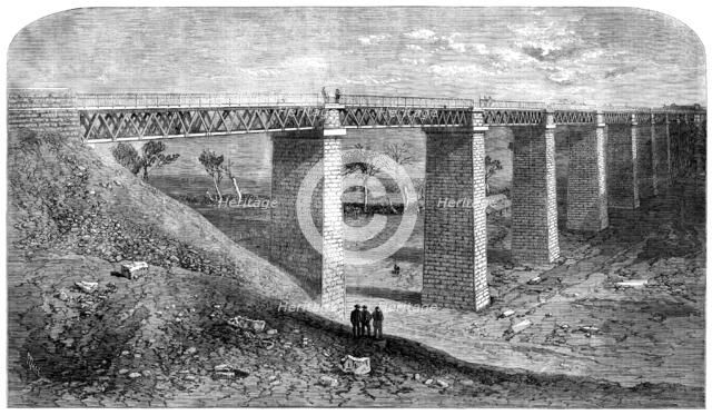 The Moorabool Viaduct on the Melbourne and Ballarat Railway, Australia, 1862.  Creator: Unknown.