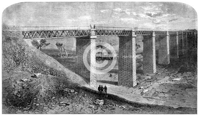 The Moorabool Viaduct on the Melbourne and Ballarat Railway, Australia, 1862.  Creator: Unknown.