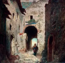 The Moorish Gate 1835. Artist: Eugene Isabey