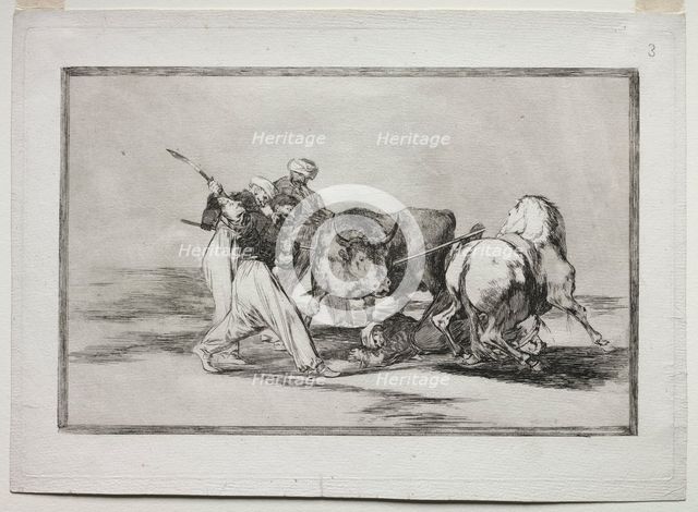 The Moors Settled in Spain, Giving Up the Superstitions of the Koran, Adopted this Art..., 1815-1816 Creator: Francisco de Goya (Spanish, 1746-1828).