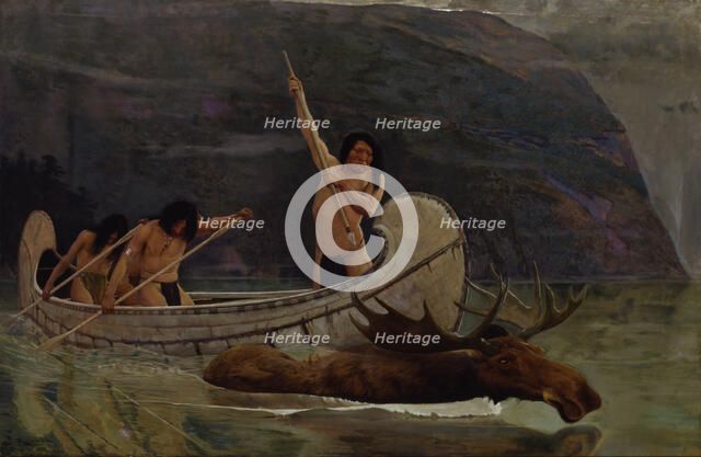 The Moose Chase, 1888. Creator: George de Forest Brush.