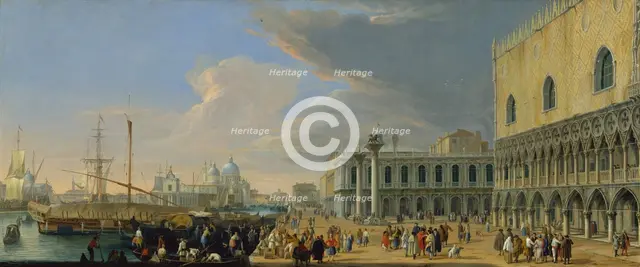 The Molo, Venice, Looking West, ca. 1709. Creator: Luca Carlevarijs.
