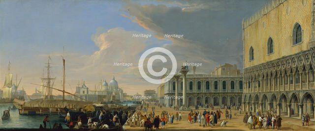 The Molo, Venice, Looking West, ca. 1709. Creator: Luca Carlevarijs.