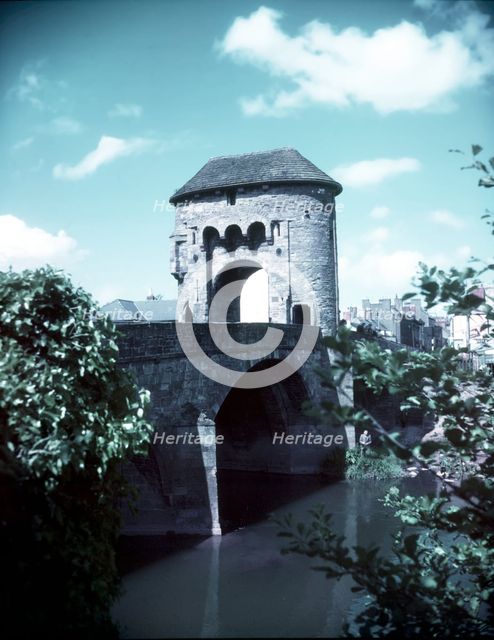 The Monnow Bridge, Monmouth, Monmouthshire, c1955.  Creator: Arthur Charles Kirby Ware.