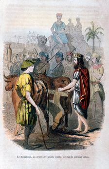 The Monarch, at the Beginning of the Rural Year, Opened the First Furrow 1847. Artist: Jean Adolphe Beauce