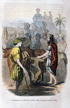 The Monarch, at the Beginning of the Rural Year, Opened the First Furrow 1847. Artist: Jean Adolphe Beauce