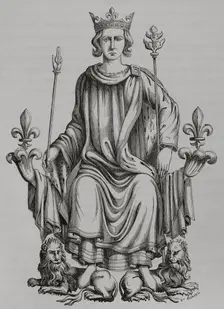 The monarch on his throne, 16th century, (1877). Creator: Unknown