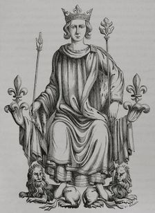 The monarch on his throne, 16th century, (1877). Creator: Unknown