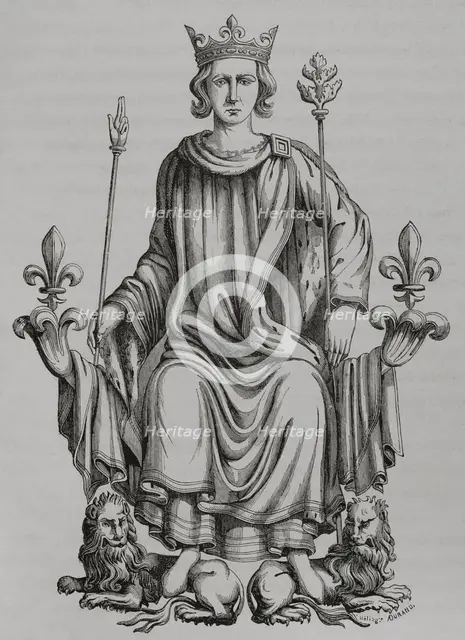The monarch on his throne, 16th century, (1877).  Creator: Unknown.