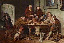 The monastery soup, 1838. Creator: Josef Danhauser the Younger