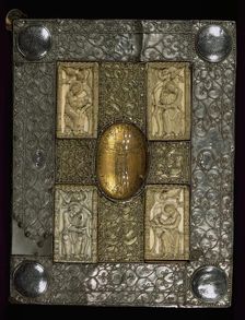 The Mondsee Gospels and Treasure Binding with the Evangelists and Crucifixion, 11th-12th cent... Creator: Unknown