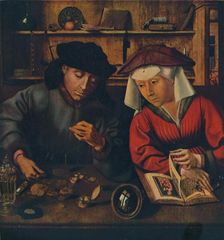 The Moneylender and his Wife 1514. Artist: Quentin Metsys I