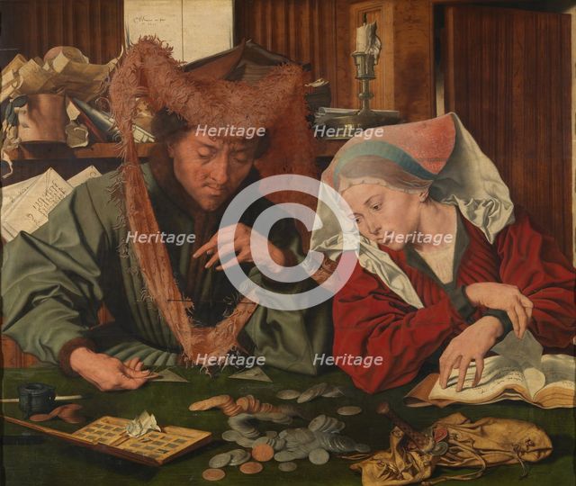 The Moneylender and his Wife, 1539. Artist: Reymerswaele, Marinus Claesz, van (ca. 1490-after 1567)