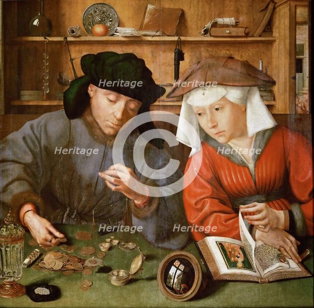 The Moneylender and his Wife. Artist: Massys, Quentin (1466–1530)