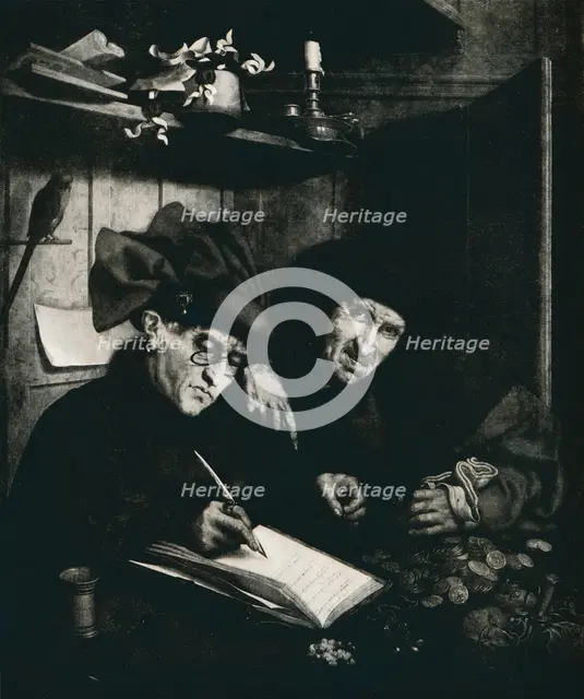 'The Moneylenders', c1515, (1912). Artist: Quentin Metsys I.
