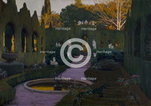 The Monforte gardens (Jardines de Monforte), 1917.