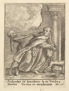 The Monk, from the Dance of Death, 1651. Creator: Wenceslaus Hollar