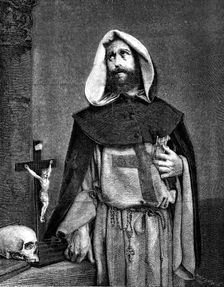 "The Monk" - from a photograph by Mr. Lake Price - from the Exhibition of the Photographic Society, Creator: Henry Duff Linton