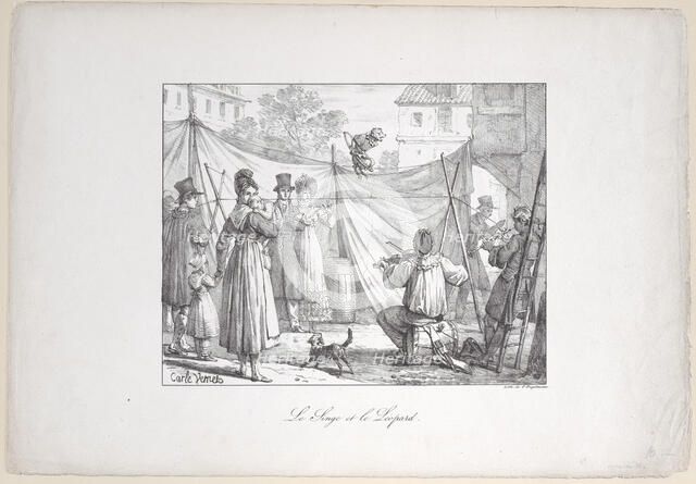 The Monkey and the Leopard (The Monkey), 1818. Creator: Godefroy Engelmann.