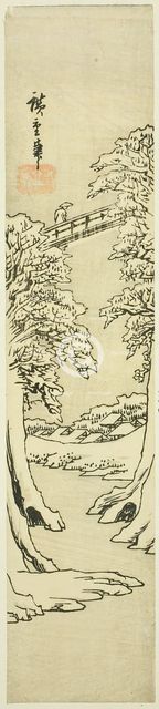 The Monkey Bridge in Winter, n.d. Creator: Ando Hiroshige.