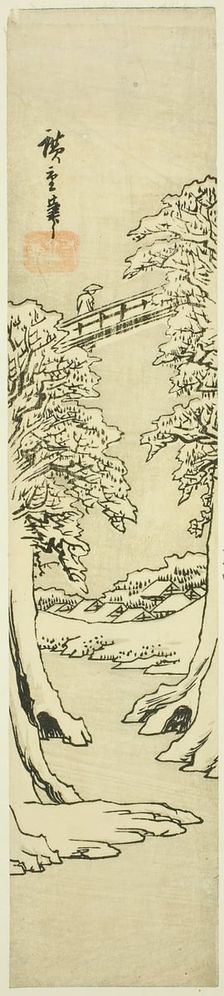 The Monkey Bridge in Winter, n.d. Creator: Ando Hiroshige