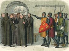 The monks of Christchurch expelled 1209 (1864). Artist: James William Edmund Doyle