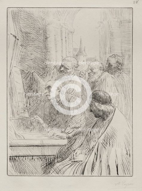 The Monks in Church. Creator: Alphonse Legros (French, 1837-1911).
