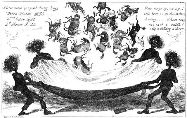 'The Monster Sweeps, a Toss Up for the Derby', 19th century.Artist: George Cruikshank