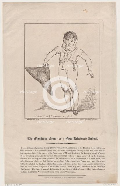 The Monstrous Craw; or a New-Discovered Animal, March 1, 1802., March 1, 1802. Creator: Thomas Rowlandson.