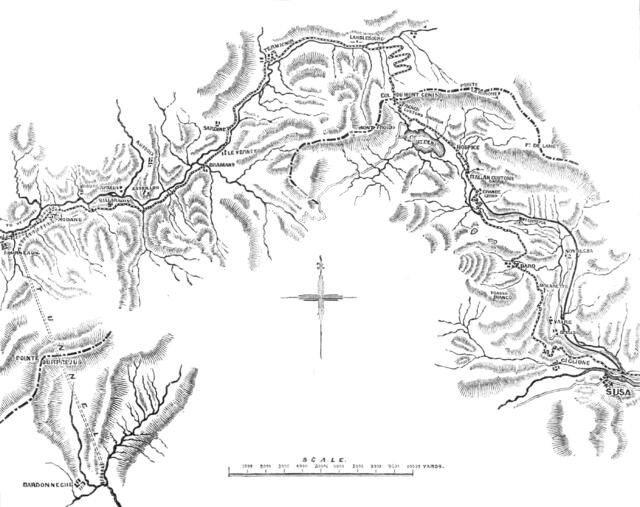 The Mont Cenis road and intended railway from St. Michel to Susa,...Modane to Bardonneche, 1869. Creator: Unknown.