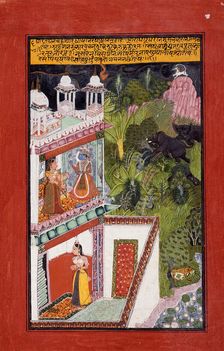 The Month of Bhadon (August-September), Folio from a Barahmasa..., between c1700 and c1725. Creator: Unknown