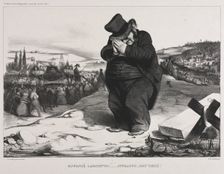 The Monthly Association (plate 22): Failed Lafayette! It Serves You Right, My Old Friend!, 1834. Creator: Honoré Daumier (French, 1808-1879); Aubert