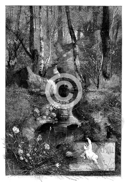 The Months: April, 1880. Creator: George Montbard.