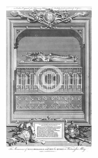 'The Monument of King Richard II. and Ann his Queen, in Westminster Abbey', mid 18th century. Creator: John Goldar.