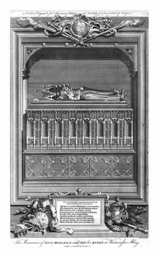 The Monument of King Richard II. and Ann his Queen, in Westminster Abbey mid 18th century. Creator: John Goldar