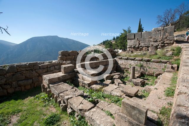 The Monument of the Tarentines, Delphi, Greece. Creator: Samuel Magal.